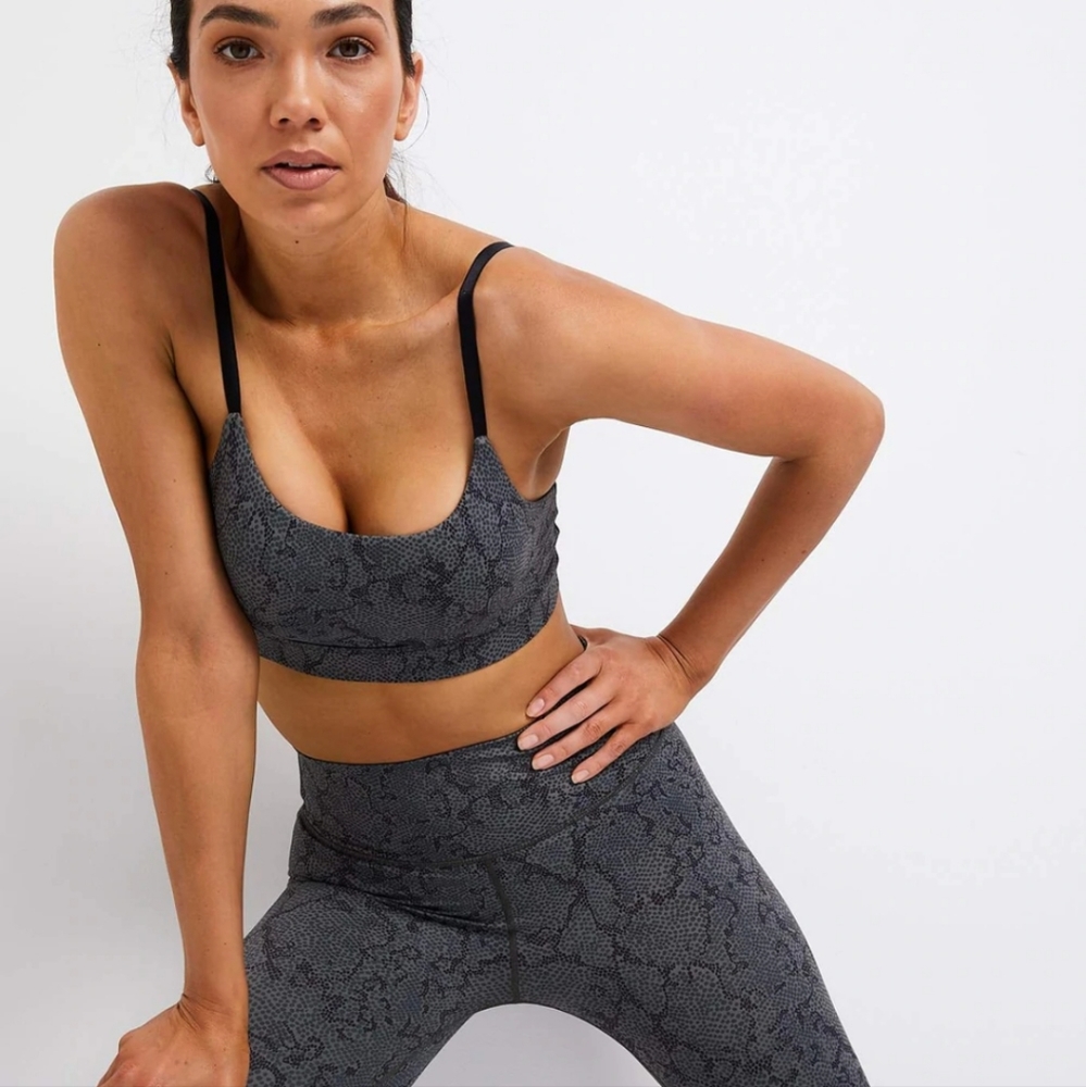 Python (Charcoal) Sports Bra Allfenix